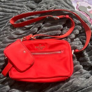 Kate spade red nylon bag